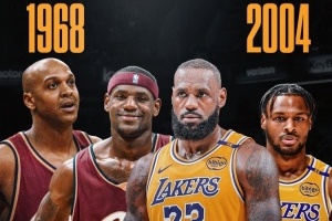 活化石！詹姆斯最老队友是1968年生人 最年轻队友是04的布朗尼