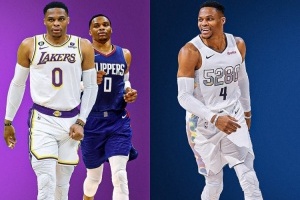 威少在洛杉矶首发46胜67负 在掘金首发8胜2负