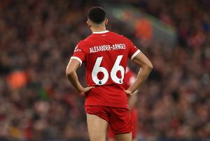 阿诺德收获个人本赛季首球，已连续8个赛季都有进球入账