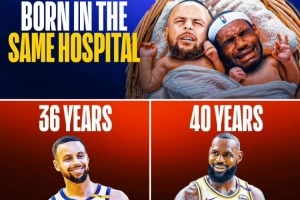 美媒：詹姆斯库里出生在同一家医院 如今他们两人的球衣仍最畅销