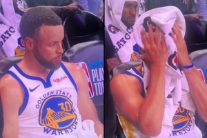 老兵渐凋零！库里场边掩面尽显失落 38岁将再次错失季后赛