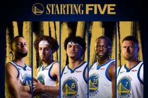 生死战！勇士太阳首发：库里+波杰VS布克+杰伦·格林 追梦VS狄龙