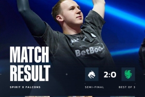 多点开花！Falcons经典淘汰赛软脚 Spirit横扫复仇晋级决赛